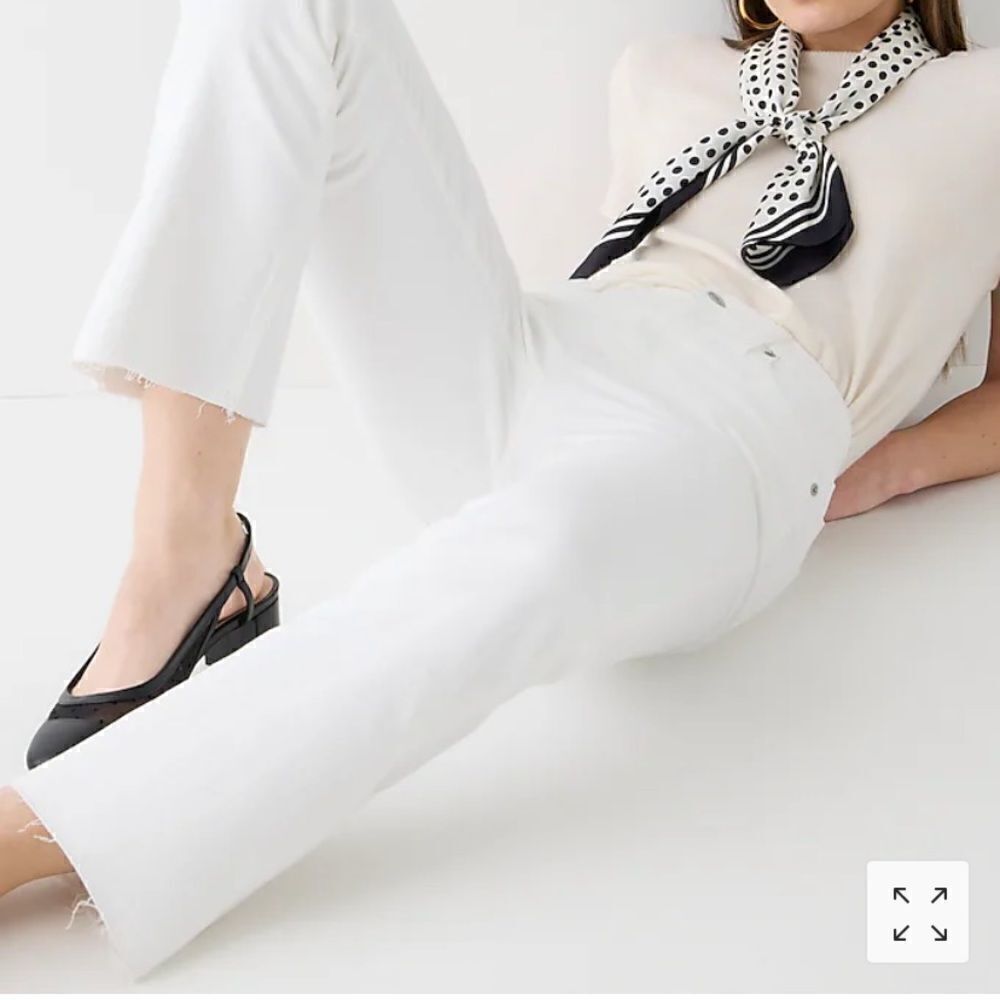 J. Crew Petite 9" demi-boot crop jean in white wash* - Picture 2 of 10
